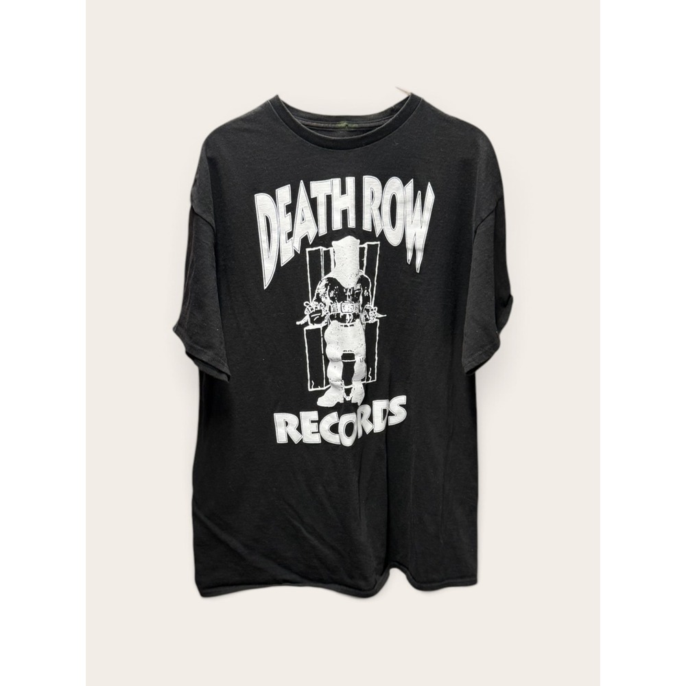 Death Row Records Ripple Junction Black Graphic T-Shirt Mens XL Hip Hop Tee